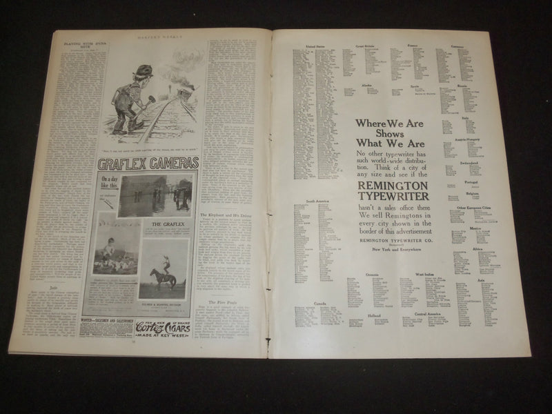 1913 MAY 3 HARPER'S WEEKLY MAGAZINE - SECRETARY BRYAN IN CALIFORNIA - ST 6386