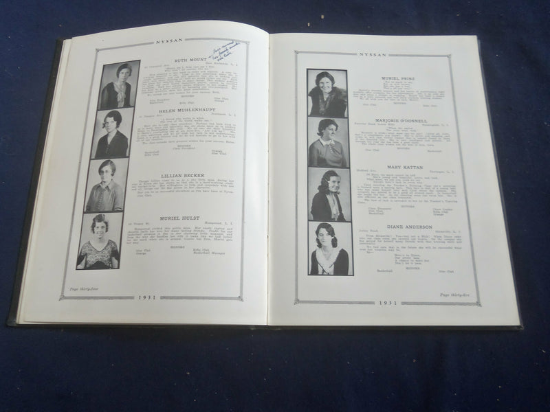 1931 NYSSAN NYS INST. OF APPLIED AGRICULTURE YEARBOOK - FARMINGDALE, NY- YB 2705
