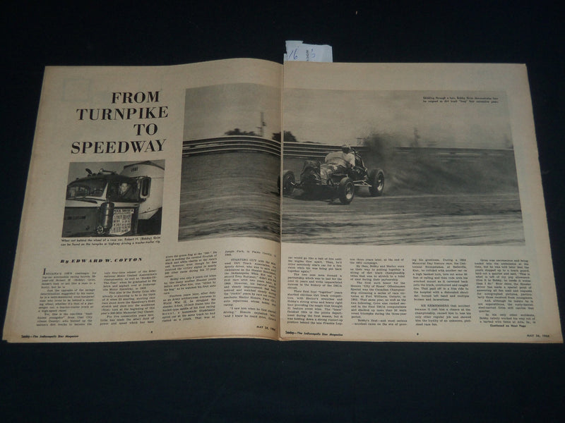 1964 MAY 24 THE INDIANAPOLIS STAR SUNDAY MAGAZINE SECTION - AUTO RACING- NP 3787