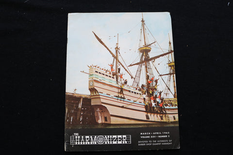 1965 MAR-APR THE HARMONIZER MAGAZINE - BOSTON BARBERSHOPPERS COVER - SP 4926K