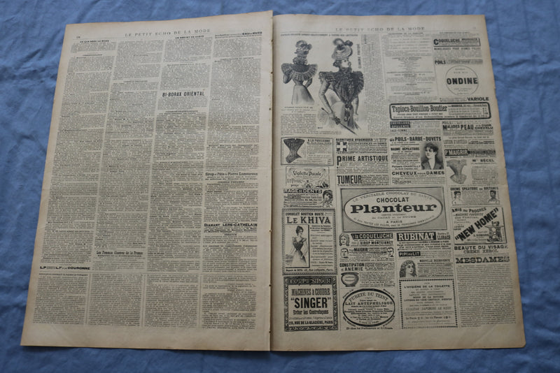1898 MAR 27 LE PETIT ECHO DE LA MODE MAGAZINE- CHAPEAUX-PRIMES- FRENCH - NP 8667