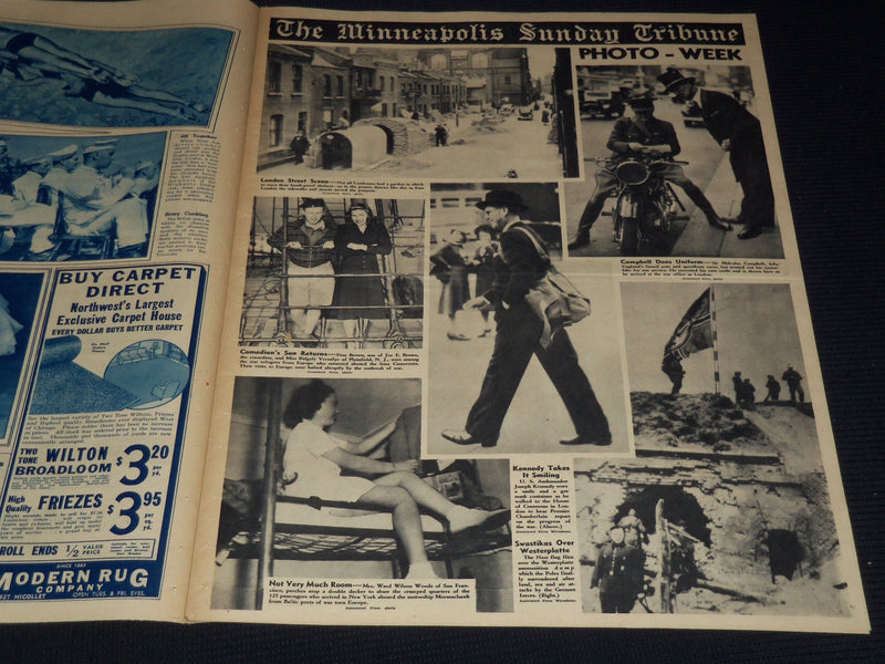 1939 SEPT 24 MINNEAPOLIS SUNDAY TRIBUNE COLOR SECTION - ETERNAL ICE - NT 9578