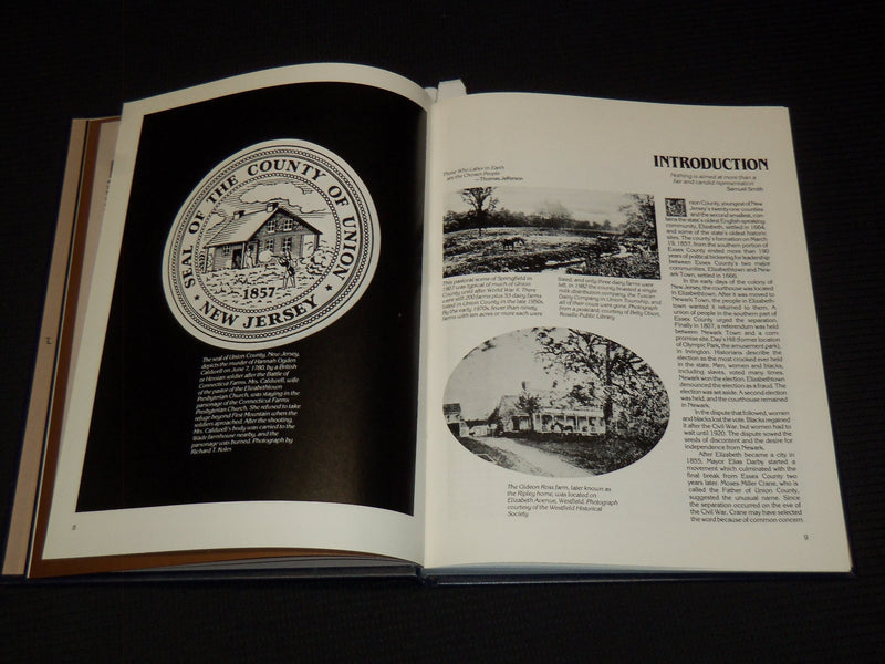 1982 ELIZABETH TOWN & UNION COUNTY A PICTORIAL HISTORY BOOK - KD 4585H