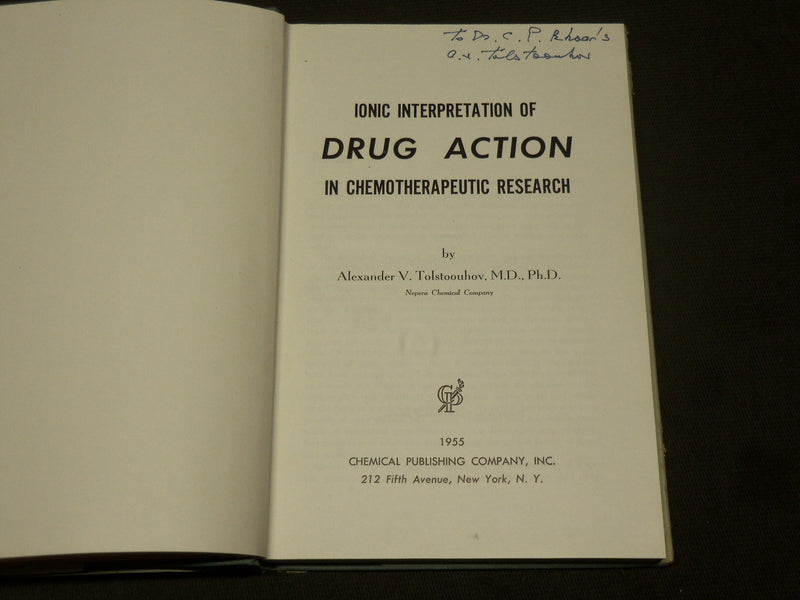 1955 IONIC INTERPRETATION OF DRUG ACTION IN CHEMOTHERAPEUTIC RESEARCH - KD 6061