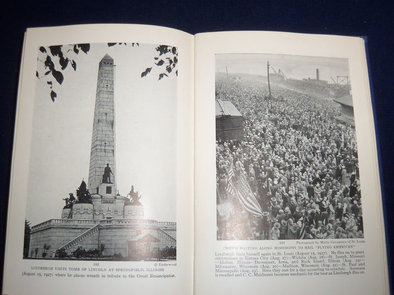 1929 LINDBERGH HIS STORY IN PICTURES HARDCOVER BOOK BY FRANCIS MILLER - KD 1417E