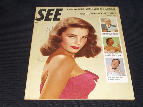 1954 MARCH SEE MAGAZINE - ELAINE STEWART FRONT COVER - E 20013