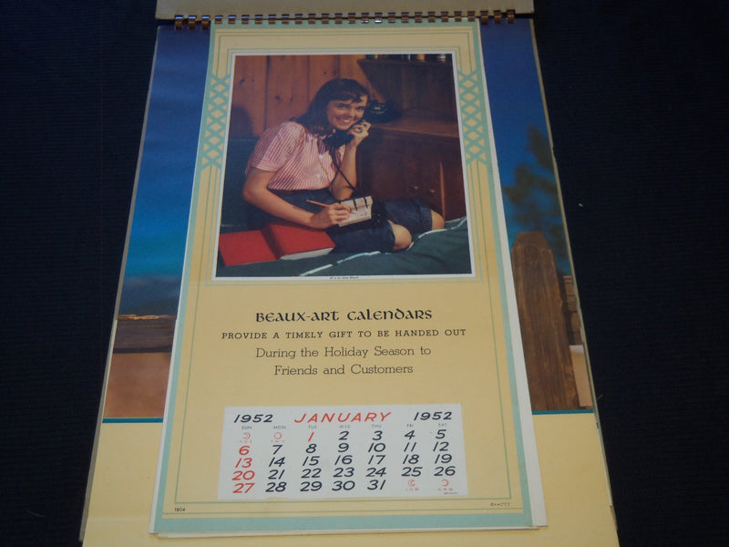 1952 BEAUX-ART HANGERS CALENDAR SALESMAN SAMPLE SHEETS BOOK - MERIT - C 10