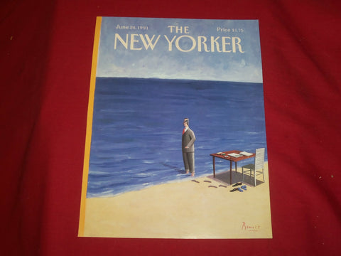 1991 JUNE 24 NEW YORKER MAGAZINE FRONT COVER ONLY - GREAT ART FOR FRAMING