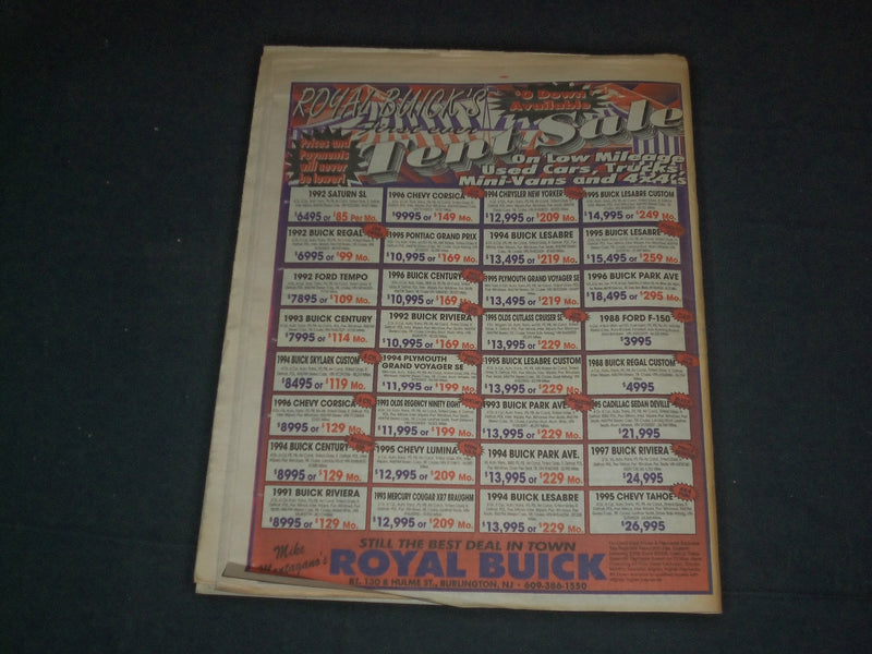 1997 SEPTEMBER 7 THE TRENTONIAN NEWSPAPER - PRINCESS DIANA FAREWELL - NP 3496