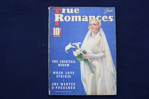 1937 JUNE TRUE ROMANCES MAGAZINE - THE COCKTAIL WIDOW - E 12102