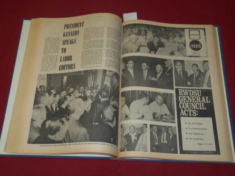 1963 RWDSU RECORD NEWSPAPER BOUND VOLUME NO. 10 - RETAIL - WHOLESALE - R 15C