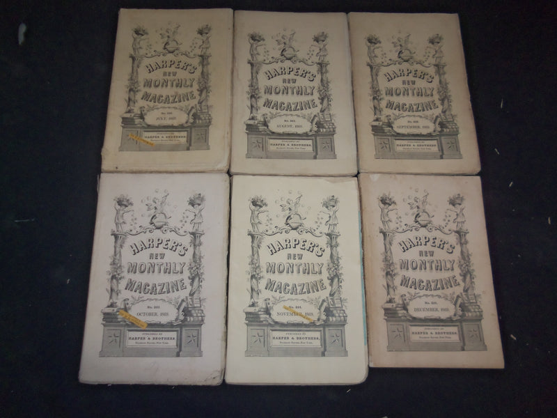 1869 HARPER'S MONTHLY MAGAZINE-COMPLETE YEAR- NICE ILLUSTRATIONS & ADS - WR 1396