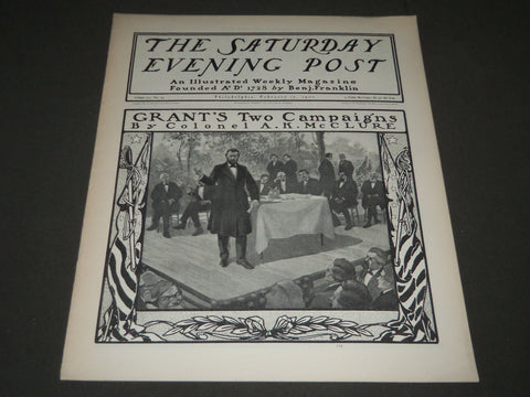 1900 FEBRUARY 17 THE SATURDAY EVENING POST MAGAZINE - ILLUSTRATED COVER - SP 571