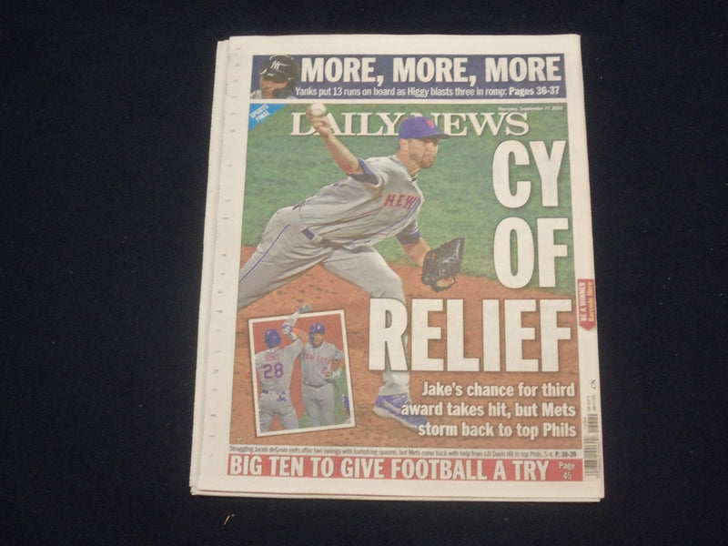 2020 SEP 17 NEW YORK DAILY NEWS NEWSPAPER - MAYOR DE BLAZIO TO FURLOUGH STAFF