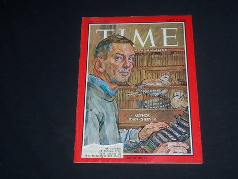 1964 MARCH 27 TIME MAGAZINE - AUTHOR JOHN CHEEVER - T 1894