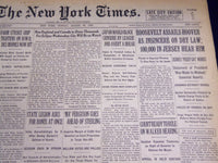 1932 AUGUST 28 NEW YORK TIMES - 100,000 HEAR ROOSEVELT IN JERSEY - NT 4052