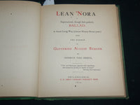 1878 LEAN 'NORA A RESURRECTION HARDCOVER BOOK BY ERRATIC ENRIQUE - KD 6663