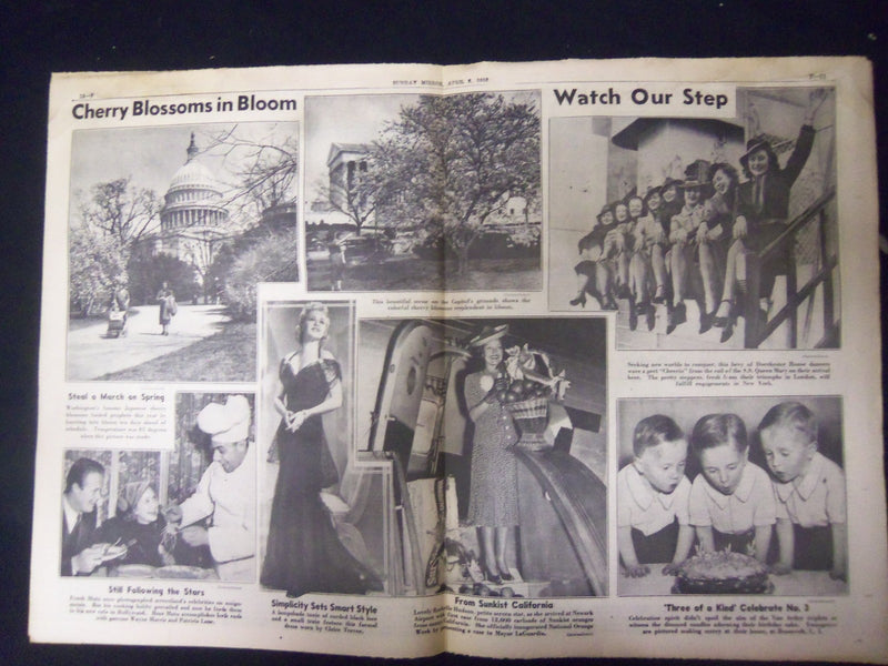 1938 APRIL 3 NEW YORK SUNDAY MIRROR - DOOM 9 KILLERS TO DIE IN CHAIR - NP 2258