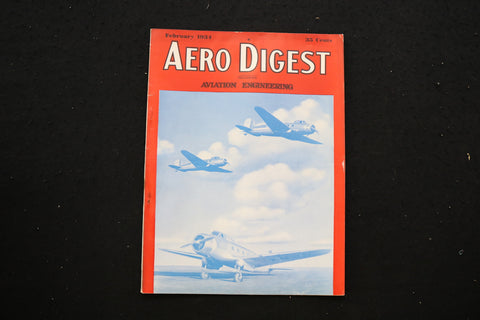 1934 FEBRUARY AERO DIGEST MAGAZINE - CLARK GA-43 TRANSPORT COVER - E 10684
