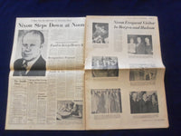 1974 AUGUST 9 THE DISPATCH NEWSPAPER- PRESIDENT RESIGNS- UNION CITY, NJ- NP 6437
