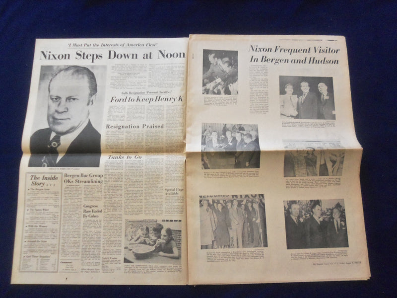 1974 AUGUST 9 THE DISPATCH NEWSPAPER- PRESIDENT RESIGNS- UNION CITY, NJ- NP 6437