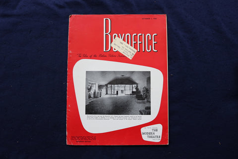 1960 SEPTEMBER 5 BOXOFFICE MAGAZINE - BRONXVILLE THEATRE COVER - E 18788