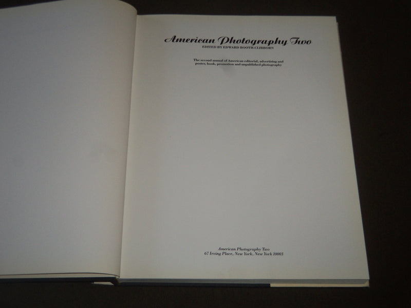 1986 AMERICAN PHOTOGRAPHY TWO BOOK EDITED BY EDWARD BOOTH-CLIBBORN - KD 3967