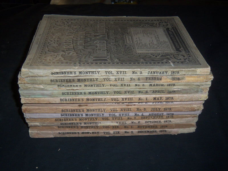 1879 SCRIBNER'S MAGAZINE - LOT OF 12 ISSUES - COMPLETE YEAR - WR 1342