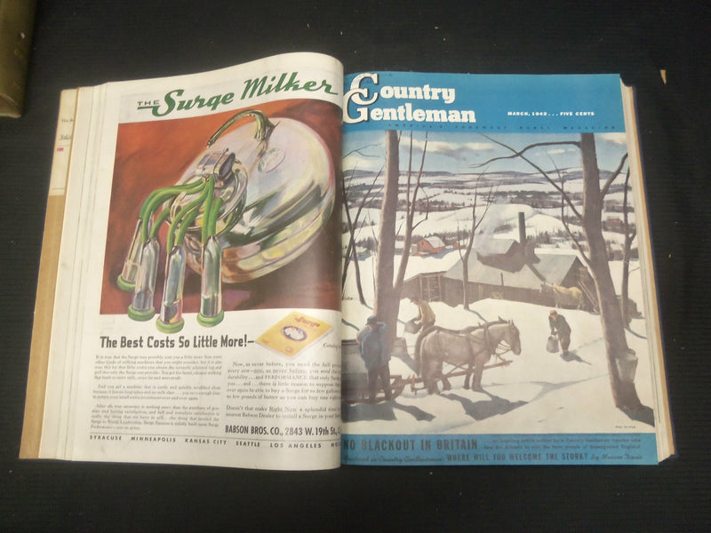 1942 JANUARY-DECEMBER COUNTRY GENTLEMAN BOUND MAGAZINE VOLUME - R 729L