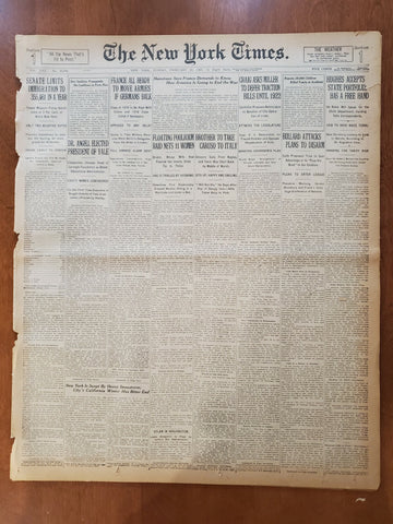 1921 FEBRUARY 20 NEW YORK TIMES - DR. ANGELL ELECTED PRESIDENT OF YALE - NT 8135