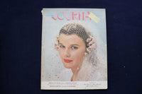 1950 JUNE LADIES' HOME JOURNAL MAGAZINE - BRIDE IN VEIL COVER - E 23380