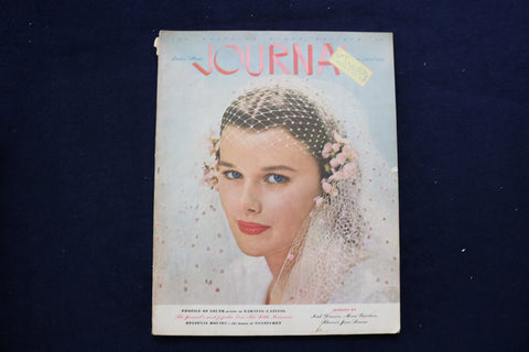 1950 JUNE LADIES' HOME JOURNAL MAGAZINE - BRIDE IN VEIL COVER - E 23380