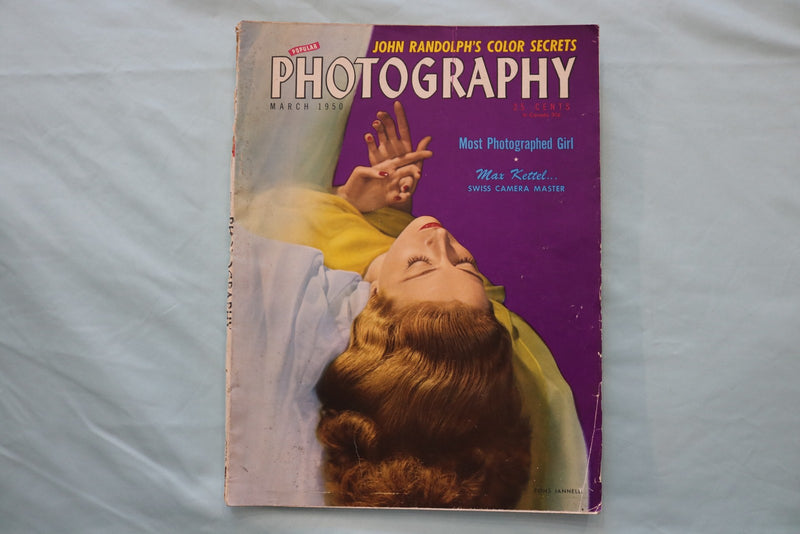 1950 MARCH PHOTOGRAPHY MAGAZINE - HELEN HANSEN COVER - E 26583
