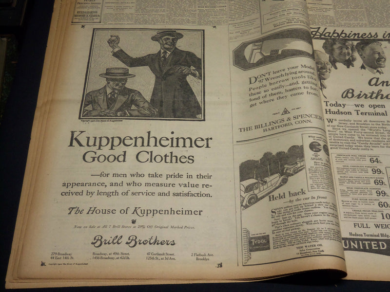 1920 MAY 27 NEW YORK TIMES NEWSPAPER - RODOLFO HERRERA GIVES UP - NT 8681