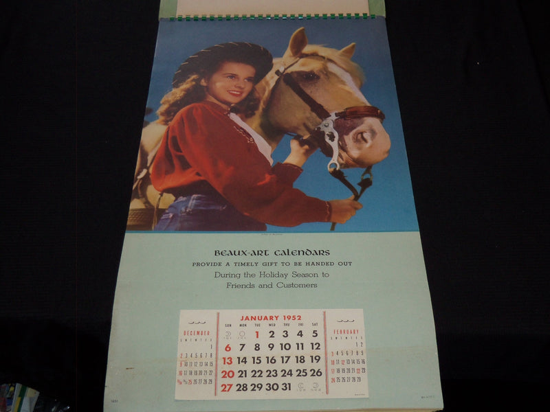 1952 BEAUX-ART HANGERS CALENDAR SALESMAN SAMPLE SHEETS BOOK - C 23