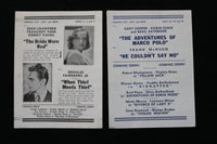 1935-1938 EDISON THEATRE MOVIE PROGRAMS - LOT OF 6 - K 1972
