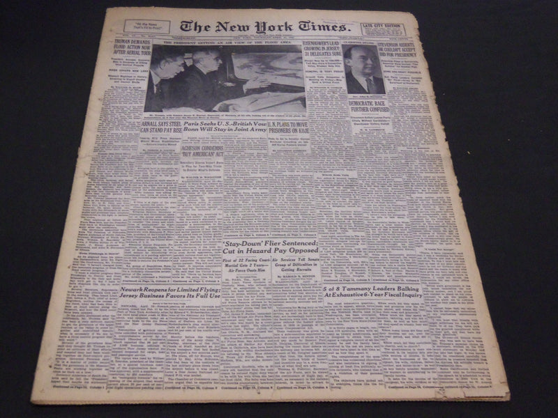 1952 APRIL 17 NEW YORK TIMES - EISENHOWER'S LEAD GROWING IN JERSEY - NT 4532