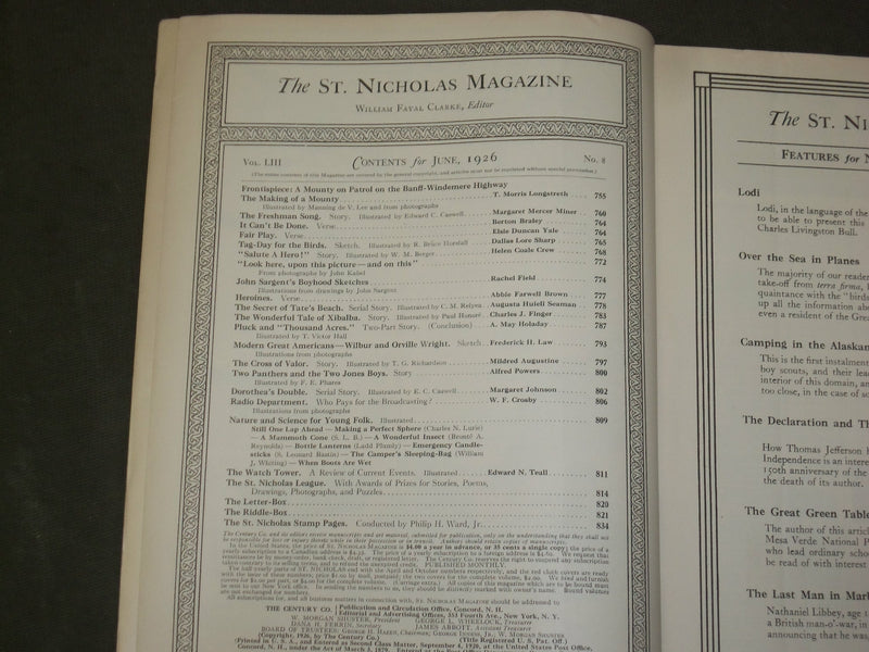 1926 JUNE ST. NICHOLAS MAGAZINE - ILLUSTRATIONS, STORIES & ADS - B 5035