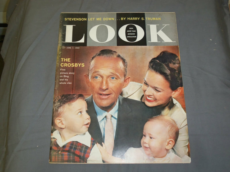 1960 JUNE 7 LOOK MAGAZINE - BING CROSBY AND FAMILY - LK 11