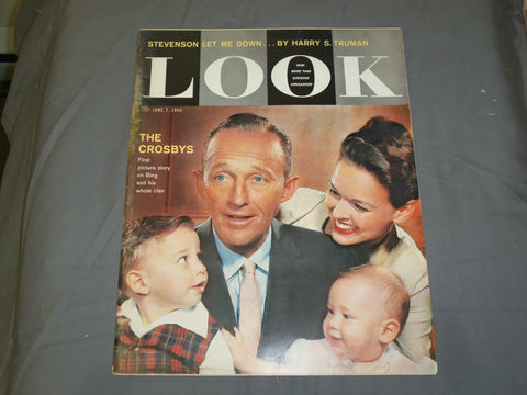 1960 JUNE 7 LOOK MAGAZINE - BING CROSBY AND FAMILY - LK 11
