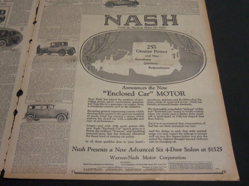 1926 JAN 10 NY TIMES AUTO SECTION - NATINAL MOTOR SHOW SETS RECORD - NT 7090