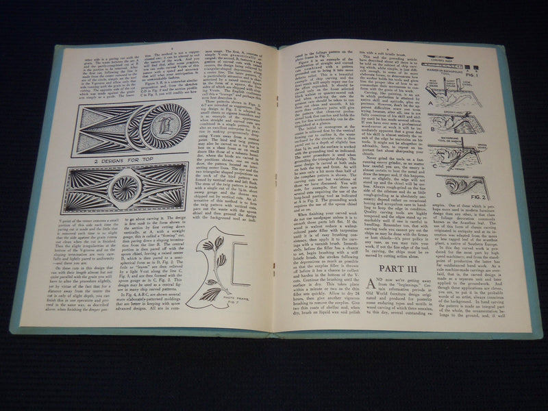 1933 BEGINNINGS IN WOOD CARVING SOFTCOVER BOOK BY W. CLYDE LAMMEY - J 8044