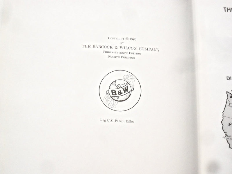1960 STEAM ITS GENERATION AND USE HARDCOVER BOOK - BABCOCK & WILCOX CO.- KD 8343
