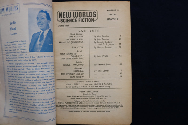 1956 JUNE NEW WORLDS SOFTCOVER DIGEST MAGAZINE - VOLUME 16, NUMBER 48 - K 421