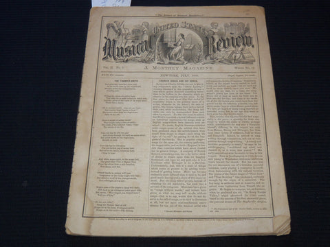 1868 JULY UNITED STATES MUSICAL REVIEW NEWSPAPER - NEW YORK - NP 5828