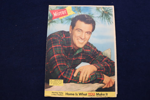 1955 MARCH 6 NY MIRROR MAGAZINE - ROCK HUDSON COVER - E 22557