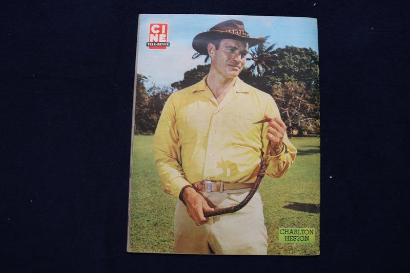 1965 AUGUST 5 CINE TELE-REVUE MAGAZINE - CHARLTON HESTON BACK COVER - E 22062