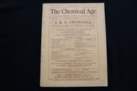 1922 SEPTEMBER 30 THE CHEMICAL AGE MAGAZINE - J.&A. CHRUCHILL COVER - SP 4924N