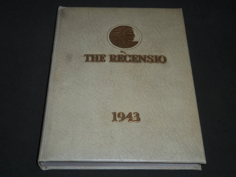 1943 THE RECENSIO MIAMI UNIVERSITY YEARBOOK - OXFORD OHIO - PHOTOS - YB 1069