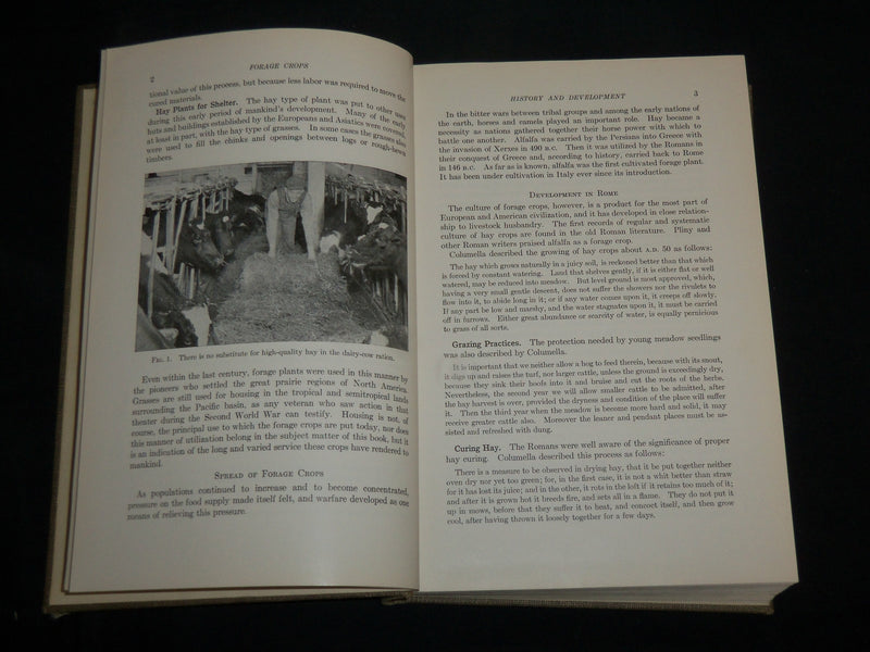 1949 FORAGE CROPS HARDCOVER BOOK BY GILBERT H. AHLGREN - KD 7021